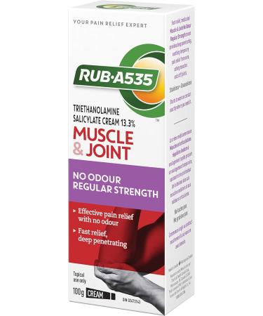 RUB A535 No Odour Cream - Relief for Arthritic, Muscle, Joint & Back Pain - 100g Tube - Buy Online on GoSupps.com