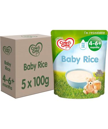 Cow & Gate Baby Rice Cereal 4-6+ Months, 100 g Pack of 5 - Buy Online on GoSupps.com