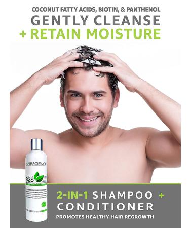Hair Science Formula 82S | Anti Hair Loss Shampoo & Conditioner with DHT Blocker, Saw Palmetto, Biotin, Vitamin E, Natural Ingredients | Color Safe - Buy Online on GoSupps.com