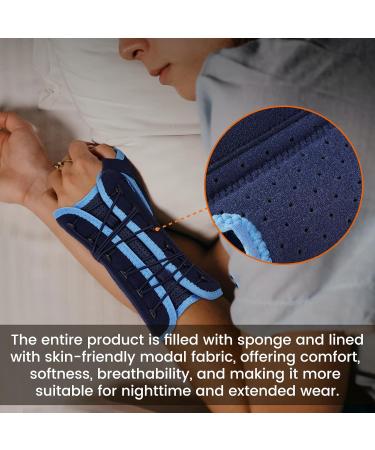 De Quervain's Tenosynovitis Night Brace - Spica Splint Thumb Support for Arthritis & Tendonitis Pain Relief (Right Hand L 8.5 inch) | International Shipping - Buy Online on GoSupps.com