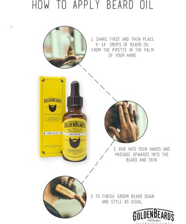 Organic Beard Oil & Growth | Big SUR 1Oz | 100% Vegan Moisturizing & Itch Relief | Golden Beards | Made in Denmark - Buy Online on GoSupps.com