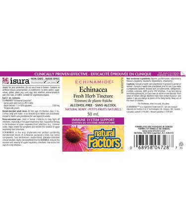 Echinacea Alcohol-Free Fresh Herb Tincture Natural Berry ECHINAMIDE - Buy Online on GoSupps.com