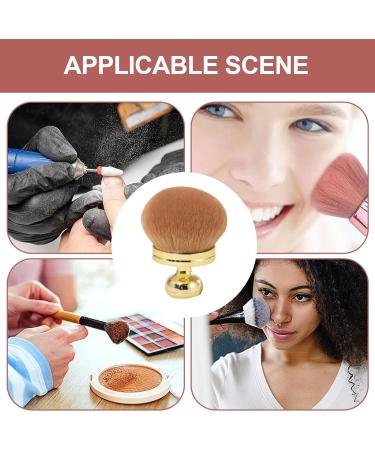 Face Powder Brush Powder Bronzer Brush Blush Brush - Nail Brush Face Brushes Makeup Setting Powder Brush with Mushroom Head for Setting Loose & Pressed Powder gold - Buy Online on GoSupps.com