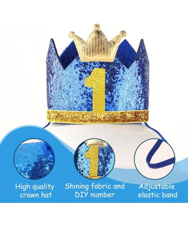 WLLHYF Dog Birthday Party Supplies Boy Dog Birthday Bandana Set with Cute Dog Bow Tie Dog Birthday Crown Hat with Numbers Small Medium Large Dogs(Blue) - Buy Online on GoSupps.com