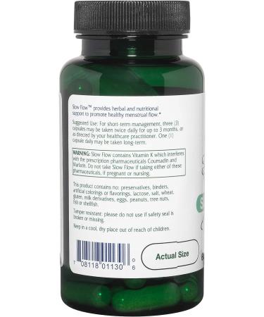 Vitanica Slow Flow Menstrual Flow Support Vegan Capsules - 60ct (Slow Flow Pro Logo) - Buy Online on GoSupps.com