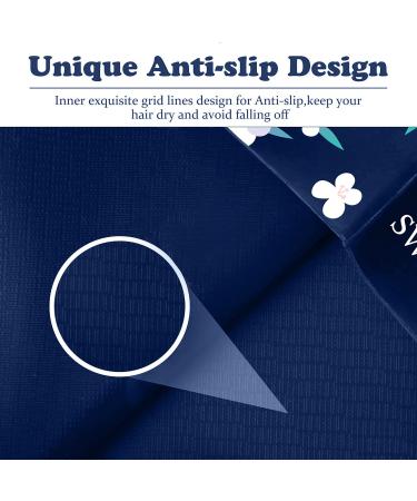 Shop Stylish & Comfortable Silicone Bathing Caps for Women - Waterproof Slip-Resistant Perfect for Long/Curly Hair - Ideal for All Hair Types - Navy Blue - Buy Online on GoSupps.com
