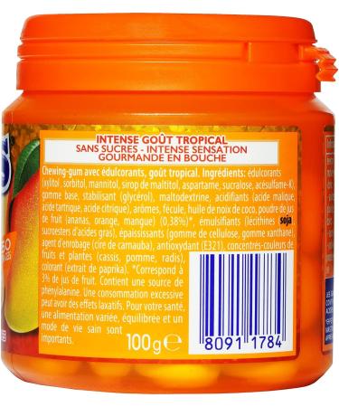 Mentos - Chewing Gum Mentos Pure Fresh Tropical - Sugar-free Chewing Gum - Ultra Gourmet Tropical Mango Orange Pineapple Fragrance - Lasts Long Time - 8 Boxes of 50 Dragees - Buy Online on GoSupps.com