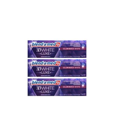 3x blend-a-med 3DWhite Luxe Glamorous WHITE toothpaste 75 ml