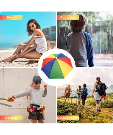 Buy Bekecidi Adjustable Rainbow Rain Screen Hat | Waterproof Fishing Cap - 3 Piece Set of Portable Mini Rain Caps for Adults | International Shipping Available - Buy Online on GoSupps.com