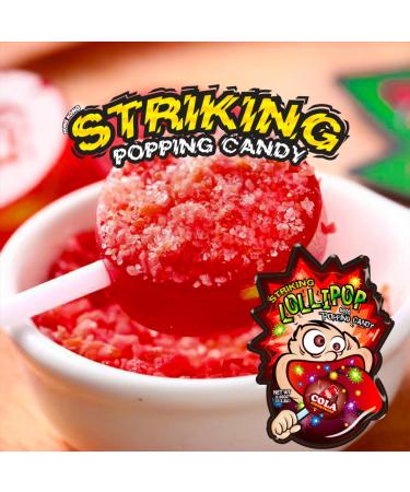 Striking Lollipop with Popping Candy Cola Flavour 13.8g (Pack of 6) - Buy Online on GoSupps.com