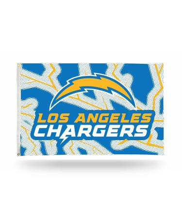 Rico Industries NFL Los Angeles Chargers 3-Foot by 5-Foot Single Sided Banner Flag with Grommets