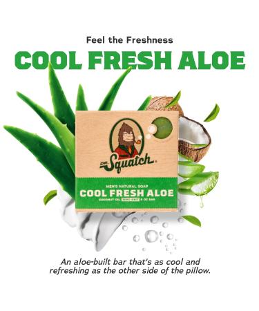 Dr. Squatch Men's Natural Bar Soap 12 Pack with Soap Saver & Gripper Coconut Castaway, Cool Fresh Aloe, Fresh Falls Moisturizing Soap for All Skin Types - Buy Online on GoSupps.com