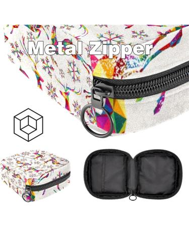 Shop Muooum Women's Menstrual Zipper Bag - Merry Christmas Design | Tampon Collection Bag | 4.7x6.6 in | Ideal for Girls & Women | International Shipping Available - Buy Online on GoSupps.com