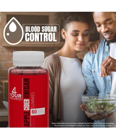 4 Your Wellness Apple Cider Vinegar Gummies 1000mg All Natural Kosher Gelatin-Free Gluten-Free Vegan Non-GMO (60 Count (Pack of 1)) - Buy Online on GoSupps.com