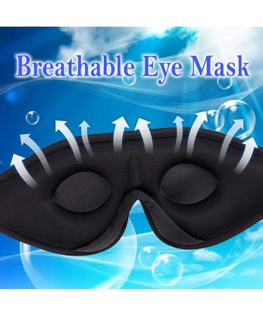 Kids' Memory Foam 3D Contoured Sleep Mask - Blockout Light Eye Cover for Boys and Girls - Dark Blue - Buy Online on GoSupps.com