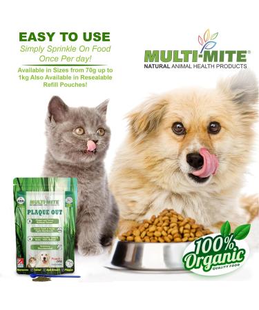 PLAQUE OUT 1KG: Organic Tartar Plaque Remover for Dogs & Cats - Bad Breath, Teeth & Gum Care - Buy Online on GoSupps.com