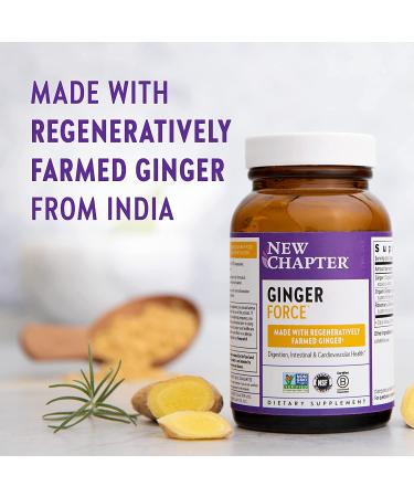 New Chapter Ginger Force - 60 Vegetarian Capsules for Digestive Health - Buy Online on GoSupps.com