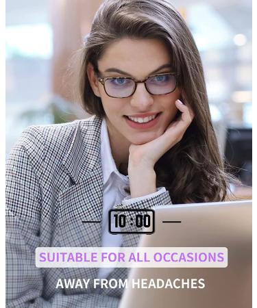 NOVIVON 6 Pack Mix 2.5x Blue Light Blocking Reading Glasses for Women Men - Lightweight Anti Eyestrain Computer Readers with Spring Hinge - Buy Online on GoSupps.com