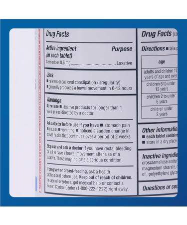 Major Pharmaceuticals Senna 8.6 Mg Natural Vegetable Laxative 1000 Tablets x 3 Packs (3000 Tablets) - Generic Senekot for Effective Relief - Buy Online on GoSupps.com