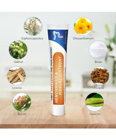 Villini Herbaluxy Hemorrhoid Treatment Ointment - External & Internal Hemorrhoid Shrinking Cream for Men and Women - Anus Fissure Relief - Buy Online on GoSupps.com