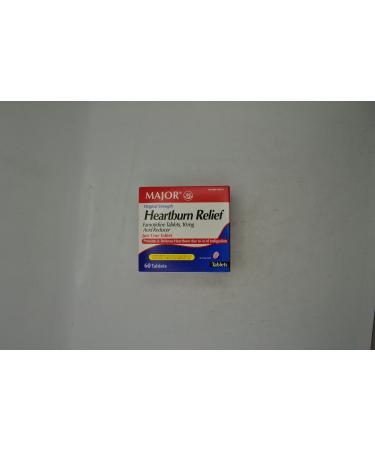 Major Original Strength Heartburn Relief Famotidine Tablets 10 MG Acide Reducer 60 CT (Pack of 3)