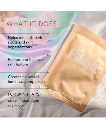 Lapcos Pearl Brightening Daily Skin Beauty Mask - 5 Sheets (0.81 fl oz each) for Radiant Skin - Buy Online on GoSupps.com