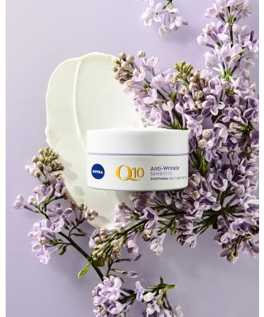 NIVEA Q10 Power Anti-Wrinkle Day Care + Sensitive Skin SPF15 (1 x 50 ml) anti-aging cream enriched with Q10 & creatine women's facial care with liquorice extract - Buy Online on GoSupps.com