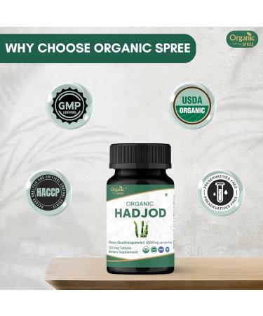 ORGANIC SPREE Hadjod & Lakshadi Guggulu Supplement 120 Tablets Each USDA Organic Cissus Quadrangularis & Ayurvedic Bone Blend* - Buy Online on GoSupps.com