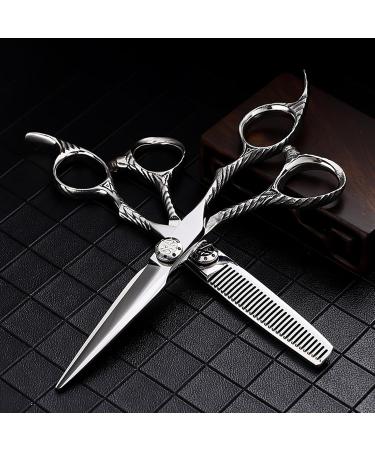 Hair Cutting Shears 6 Inch 440C Stainless Steel Professional Left Hand Salon Barber Scissor Hair Scissors Hairdressing Cutting Thinning Gift - Buy Online on GoSupps.com