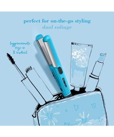 Conair Mini Dual Deluxe Styler - 2-in-1 Styler for Curls, Waves, and Straightening | On-The-Go Styling | 1 Count - Buy Online on GoSupps.com
