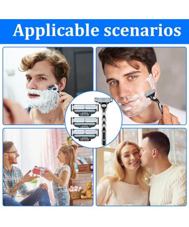 IJHYGD 24 PCs Mach 3 Razor Blades Compatible - Includes 2 Cleaning Brushes for a Superior Shaving Experience - Buy Online on GoSupps.com