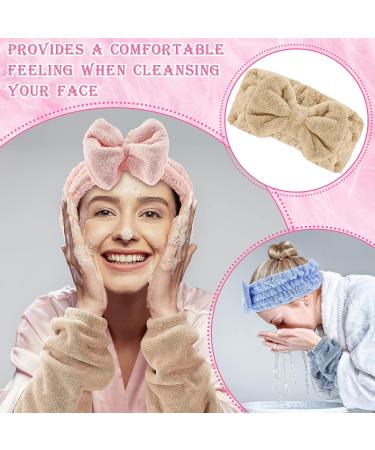 Microfiber Wrist Sleeve & Headband Spa Set for Women - 6pc Facial Washband & Makeup Headband Kit - Buy Online on GoSupps.com
