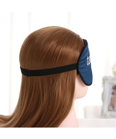 100% Silk Sleep Mask with Adjustable Strap - Comfortable & Soft Eye Mask for Ultimate Sleep Aid | Blindford Navy Blue Pattern - Buy Online on GoSupps.com
