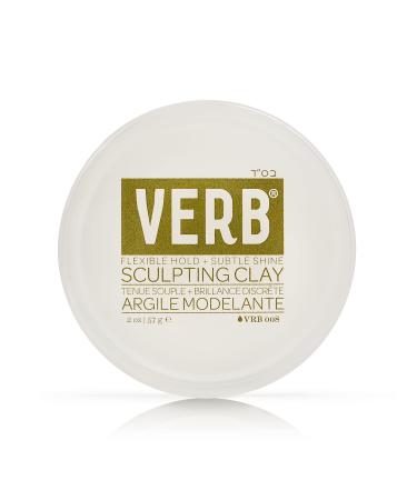 Verb Sculpting Clay -Flexible Hold and Subtle Shine - Molding Paste for Men and Women -Texturizing Pomade for Wet or Dry Hair -Medium Hold Vegan Hair Clay 2 oz