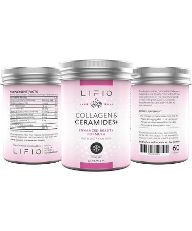 Lifio Collagen & Ceramides+, Enhanced Beauty Formula with Astaxanthin - 60 Capsules - Buy Online on GoSupps.com