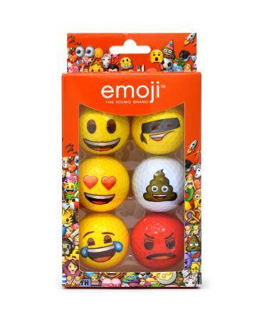 emoji Official Novelty Fun Golf Balls - 6 Pack - Choose Your