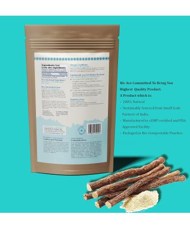 Natural Licorice Root Powder (Mulethi) I 100% Pure I Relieve Mucous Buildup I Heartburn I Gastrointestinal Tract Inflammation I Coughs and Respiratory Infections (250g) 250 g (Pack of 1) - Buy Online on GoSupps.com