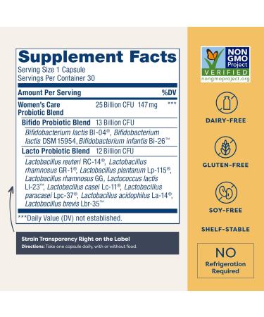 Renew Life Women's Probiotics 25 Billion CFU - 30 Capsules for Digestive Health - Buy Online on GoSupps.com