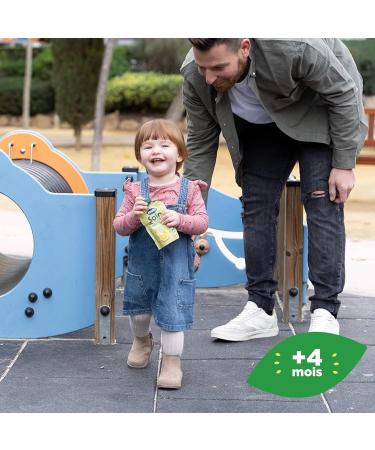 Hero Solo Organic Bottle of Banana Pear and Orange 100% Natural Organic Fruit Puree Compote without Added Sugar Gluten Free for Babies from 4 Months Pack of 18 x 100 g - Buy Online on GoSupps.com