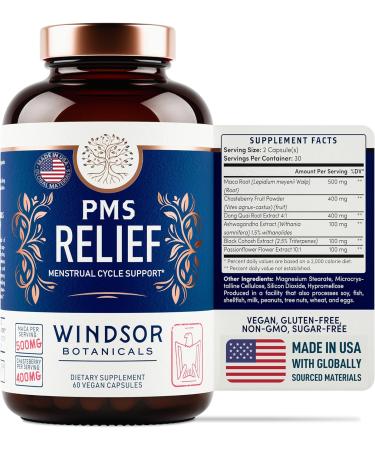 Women's Liquid Iron & PMS Relief Capsules Bundle - Windsor Botanicals - Buy Online on GoSupps.com