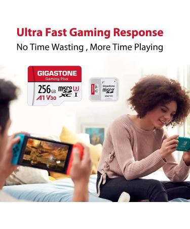 Gigastone 256GB Micro SD Card for Nintendo-Switch, GoPro, Dash Cam - 4K Video, UHS-I A1 U3 V30, up to 100MB/s - Buy Online on GoSupps.com