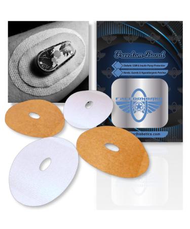 10 Count White Underlay Skin Barrier Adhesive Patches Compatible with Dexcom G6 Waterproof 10+ Day (White)