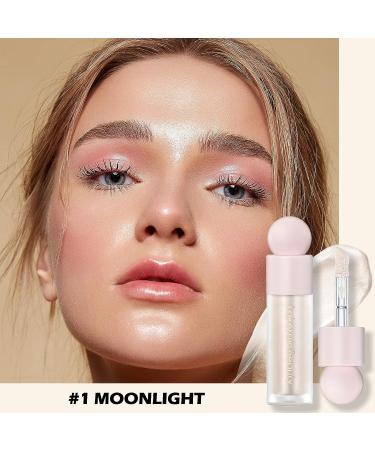 Erinde Liquid Highlighter Makeup Stick - Lightweight and Blendable Face Illuminator in Moonlight Shade - Cruelty-Free Formula for Natural Glossy Finish - Buy Online on GoSupps.com