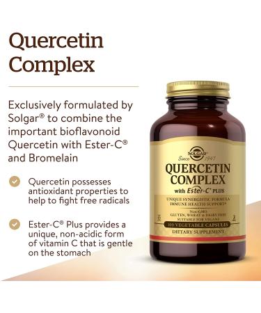 Solgar Quercetin Complex & Ester-C Plus - 100 Veg Capsules | Immune Support - Buy Online on GoSupps.com