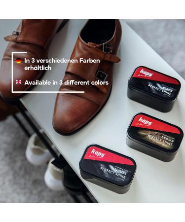 Kaps Shoe Polish Sponge Gives Instant Gloss For Leather Shoes Boots Bags Perfect Shine (Black) - Buy Online on GoSupps.com