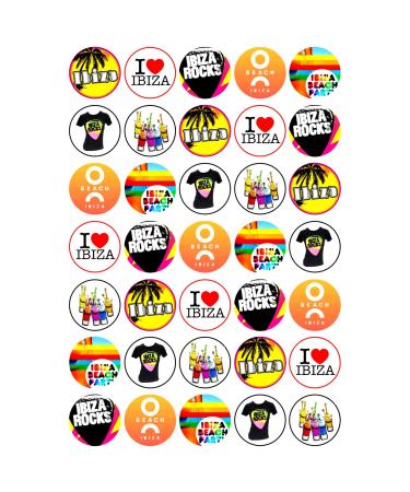 35 x Ibiza Party Mix Edible Wafer or Icing Cupcake Toppers Nightclub Themed Party Cake Decorations Perfect For Brownies Cookies Muffins & More! (Edible Wafer Card) - Buy Online on GoSupps.com