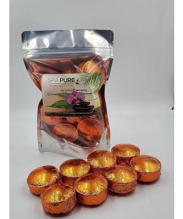 Organic Citrus Burst Aromatherapy Shower Bombs - 100% Natural Essential Oils (8 Count) - Buy Online on GoSupps.com