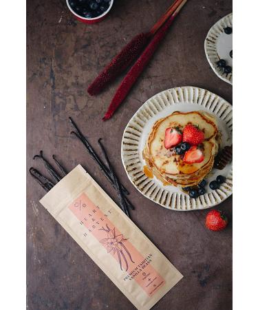 Heart & Harvest Premium Tahitian Vanilla Beans Grade A - Pack of 10 Whole Pods | 5-6 Long Sticks for Baking, Ice Cream, Syrup | Ideal for Vanilla Powder & Extract - Buy Online on GoSupps.com