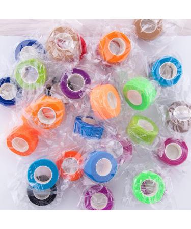 BQTQ 30 Rolls 1 Inch Self Adherent Cohesive Bandage | Breathable Sport Wrap Tape for Ankle Sprains and Swelling - Assorted Colors | Ideal for Humans and Animals - Buy Online on GoSupps.com