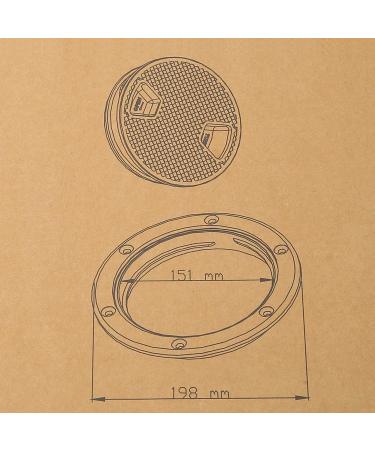 YaeMarine Marine Inspection Hatch Deck Plate Access - 2-Pack 6 Boat Deck Cover, Non-Slip RV White - Opening Dia 6 (151mm) - Buy Online on GoSupps.com